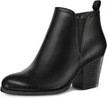 mysoft Women's Ankle Boots V Cut Side Elastic Panel Booties Clothing