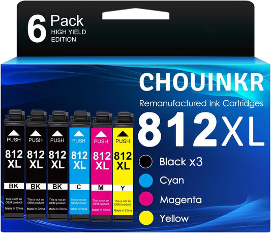 Epson 812XL Ink Cartridges - Vibrant Colors, High Yield