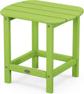 POLYWOOD South Beach 18in Outdoor Side Table, Lime - Low Maintenance
