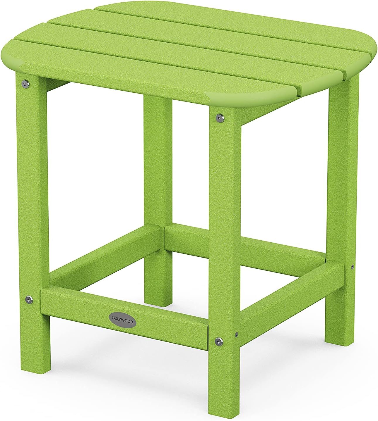 POLYWOOD South Beach 18in Outdoor Side Table in Lime Color