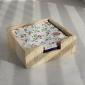Travertine Luncheon Napkin Holder 7.5in x 7.5in - Natural Stone Table