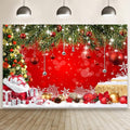 Christmas Backdrop for Photography 10x8ft Red Winter Background