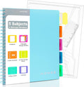 Spiral Notebook 5 Subject College Ruled Notebook - Organized Notes