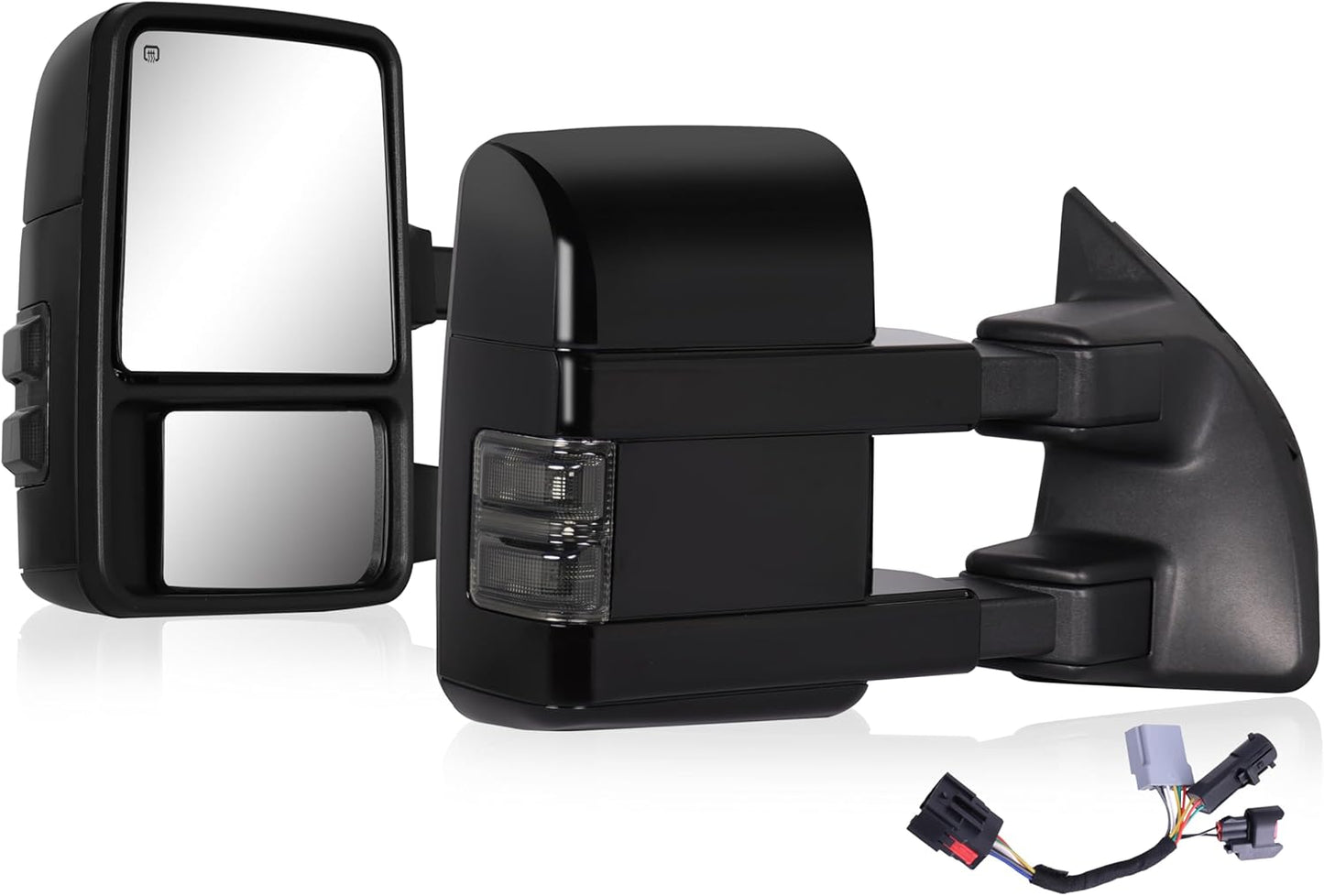 Tow Mirrors for 1999-2016 Ford Super Duty Trucks - Power Heated