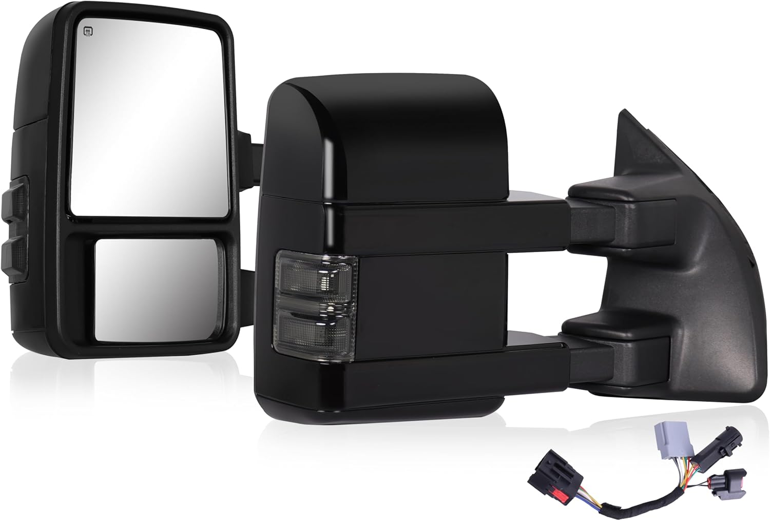 Tow Mirrors for 1999-2016 Ford Super Duty Trucks - Power Heated