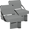 Stadium Seat with Wide Padded Cushion and Back Support - Portable