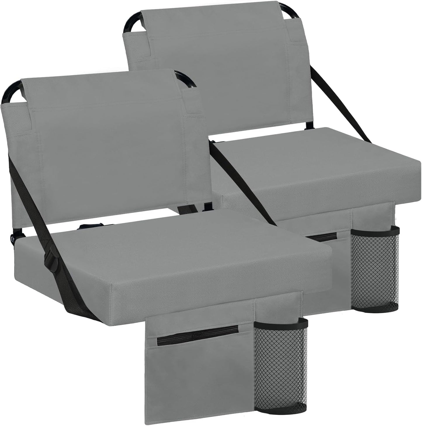 Stadium Seat for Bleachers with Back Support and Cushion