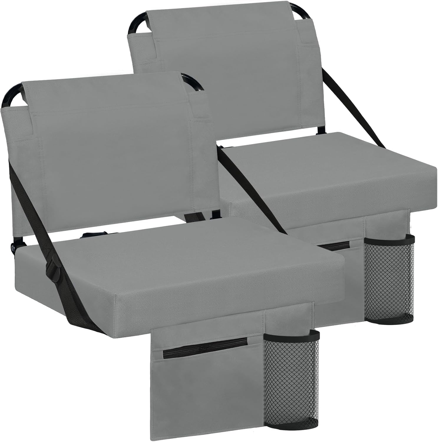 Stadium Seat for Bleachers with Back Support and Cushion