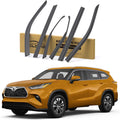 Rain Guards for Toyota Highlander 2020-2024 - Tape On Wind Deflectors