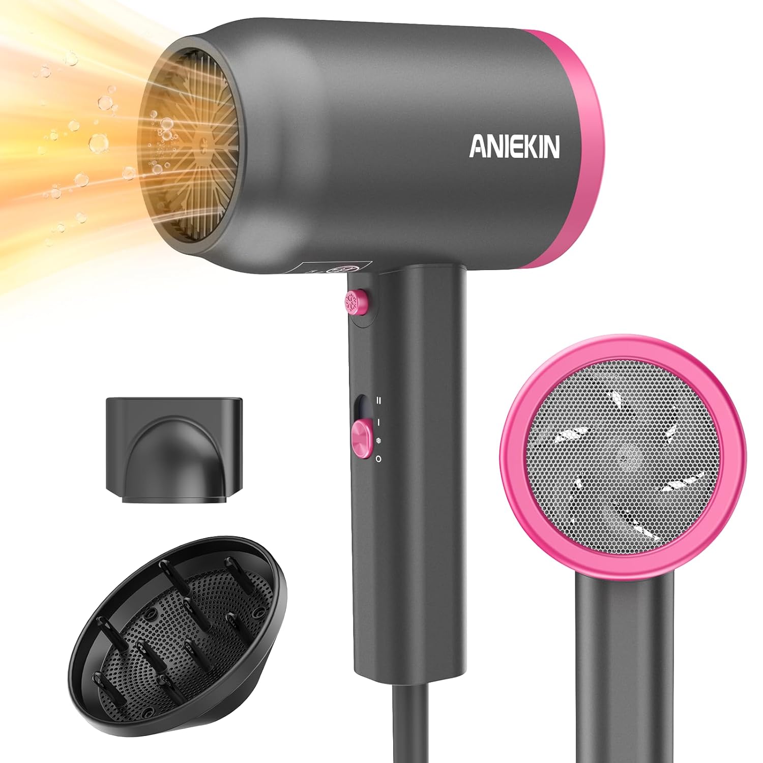 1875W ANIEKIN Hair Dryer: Fast Drying & Lightweight