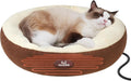 Heated Cat Bed for Small Medium Cats - Cozy Heated Donut Bed