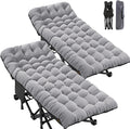 XXL Heavy Duty Folding Camping Cot for Adults - Oversized Comfort Bed