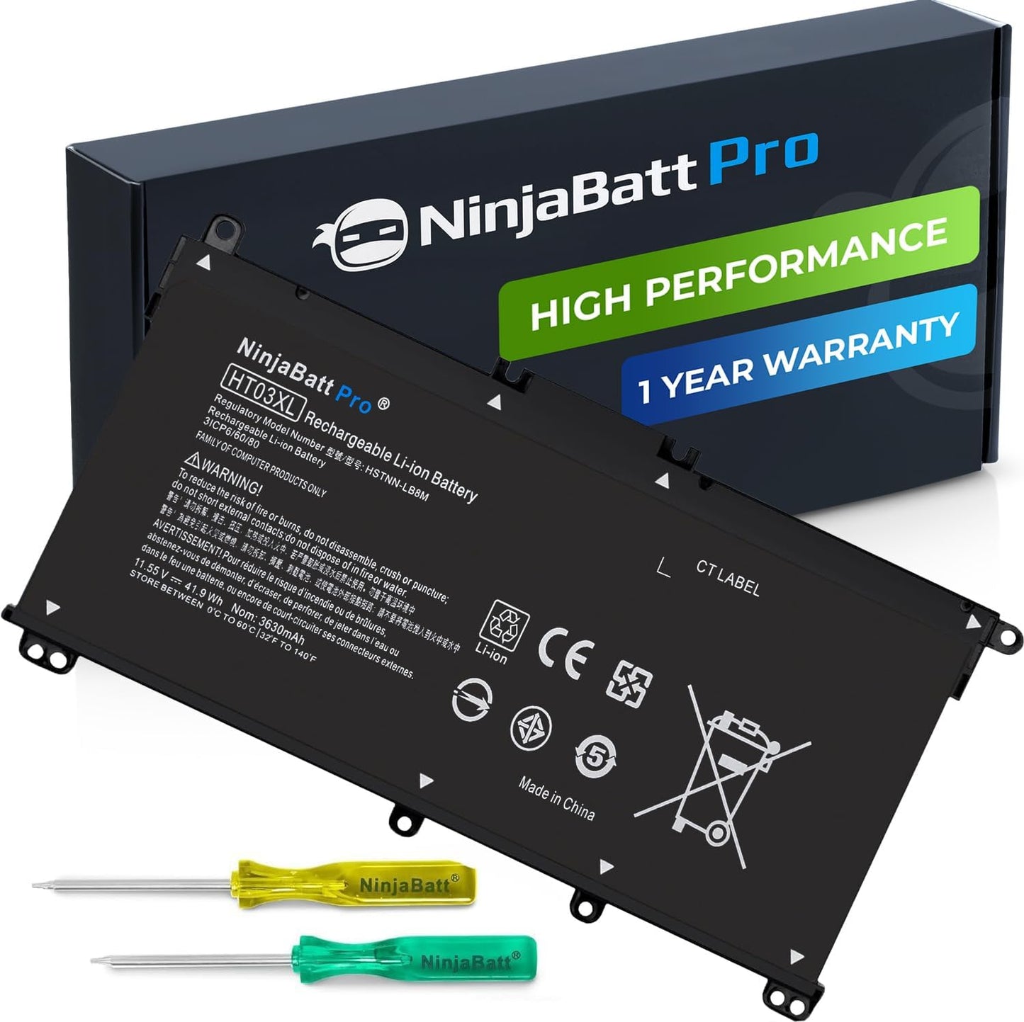 NinjaBatt HT03XL L11119-855 Battery for HP Pavilion 15 Series