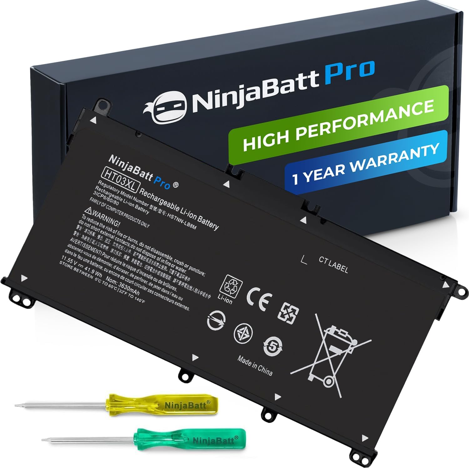 NinjaBatt HT03XL L11119-855 Battery for HP Pavilion 15 Series
