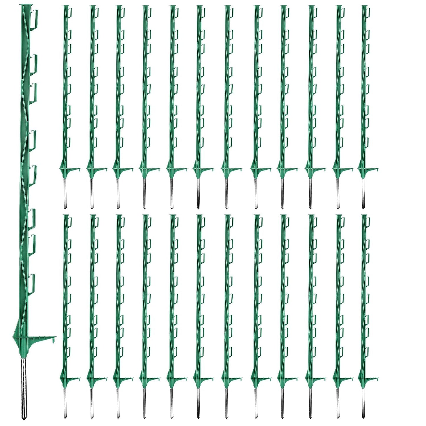 25 Pack Electric Fence Posts for Farm and Garden Protection