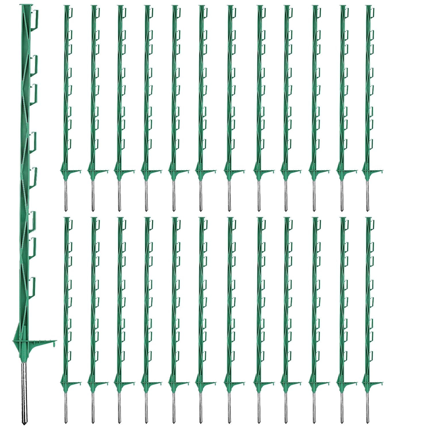 25 Pack Electric Fence Posts for Farm and Garden Protection