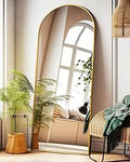 Arch Mirror Full Length Floor Mirror 64in x 21in - Gold arched full