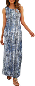 Hount Women's Casual Summer Sleeveless Maxi Dress with Pockets Formal