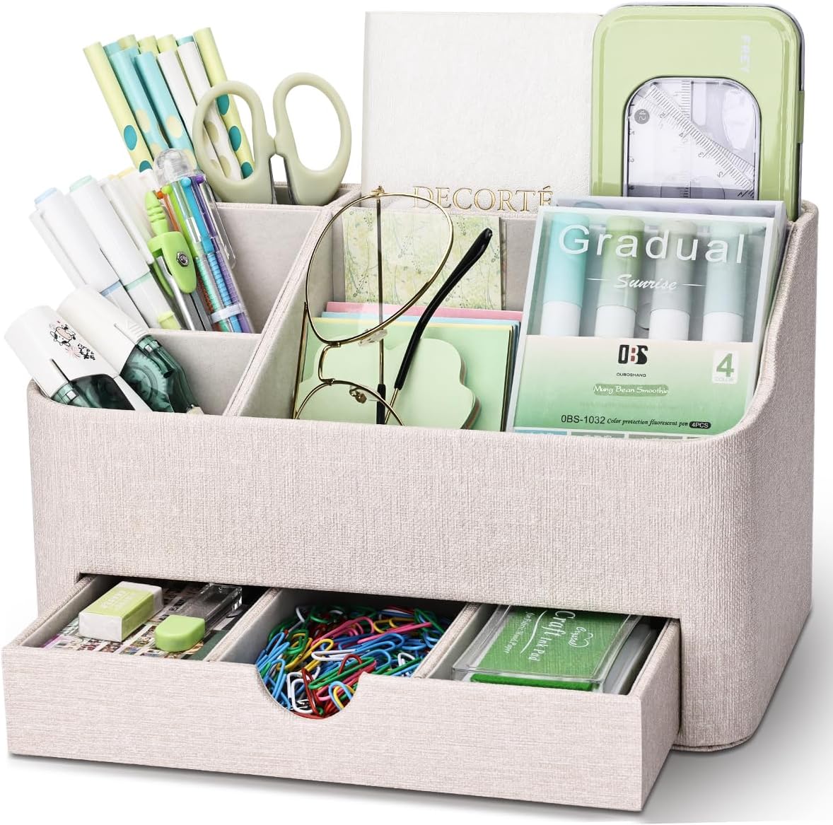 Multifunction Desk Organizer with Drawer - Home Office Essential