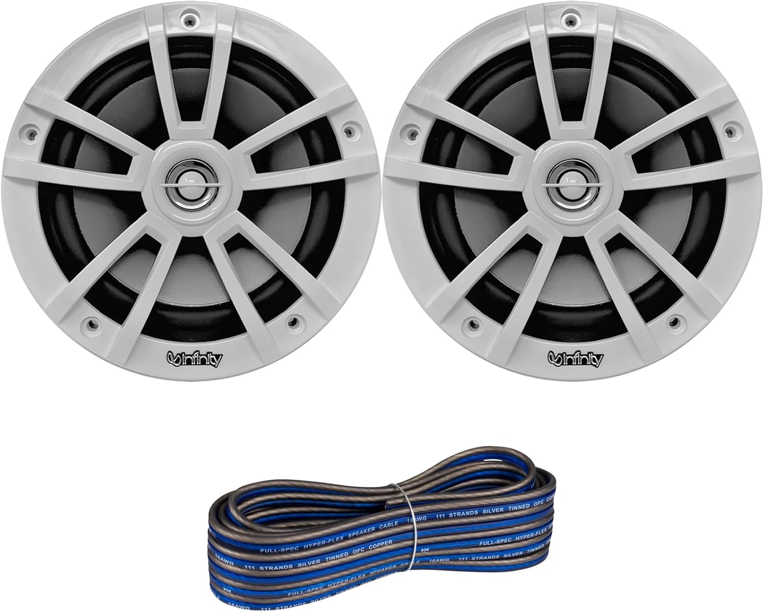 Infinity 6.5 Marine Speakers - High-Quality Sound, Easy Installation!