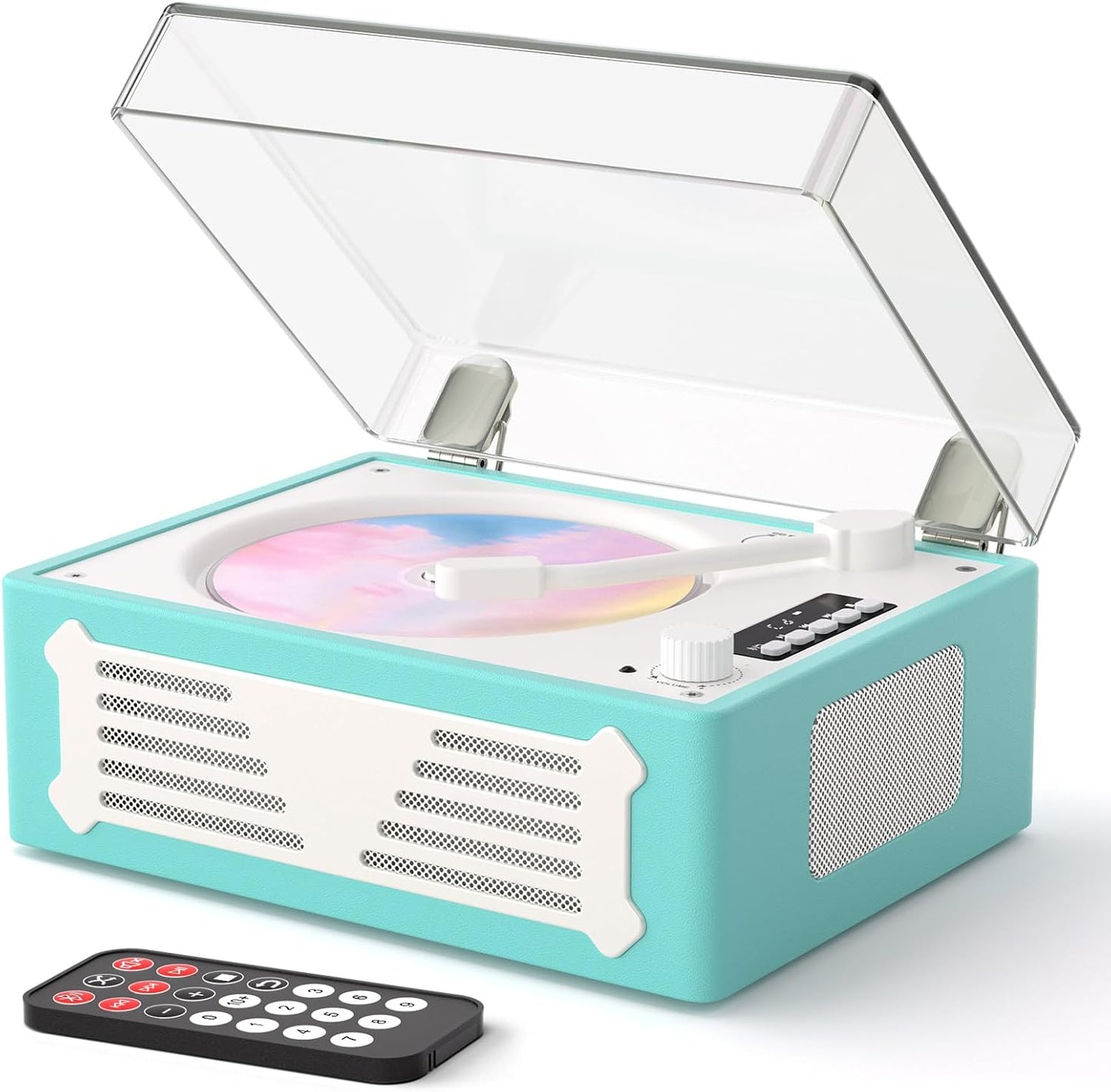 Portable Bluetooth CD Player with Speaker for Home Entertainment
