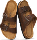 Project Cloud Leather Flat Sandals for Women - Memory Foam Slides