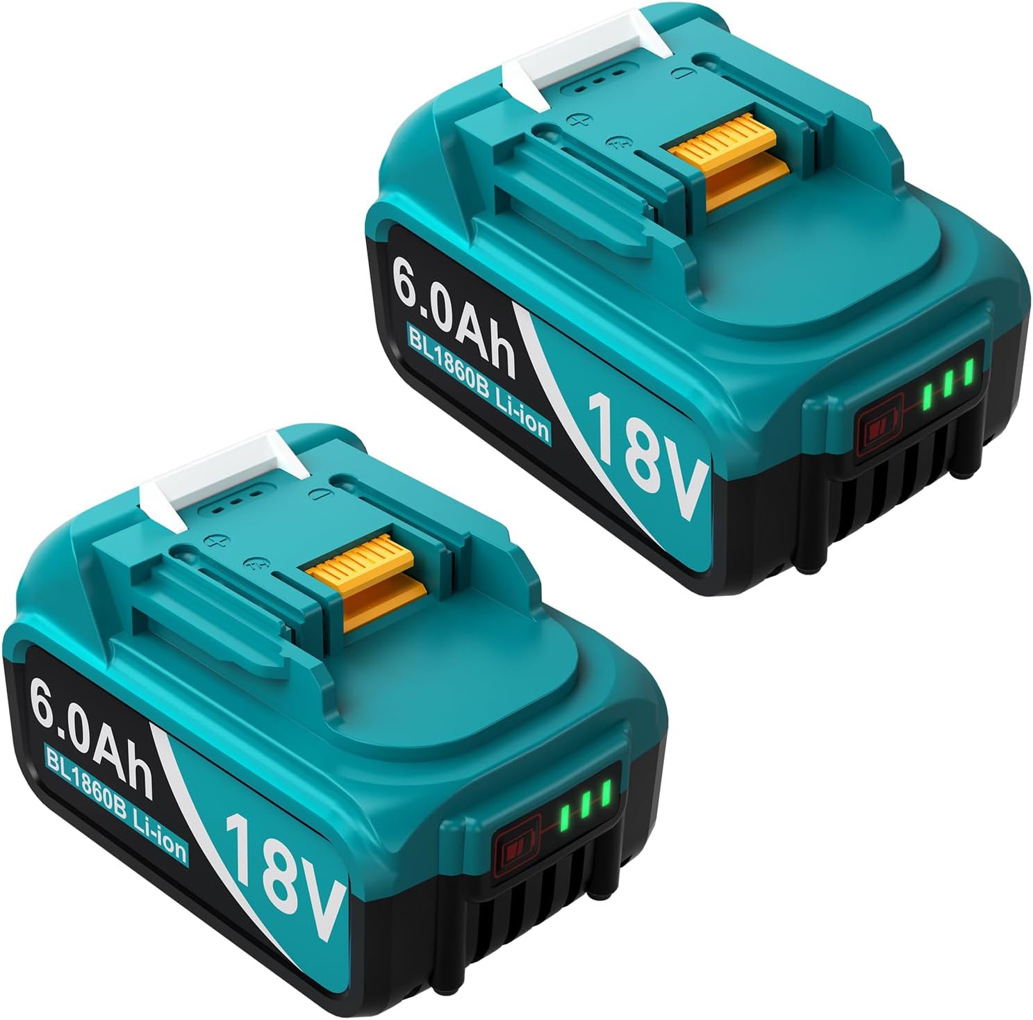 2/pk 6.0Ah 18V Replacement for Makita Battery Compatible Tools