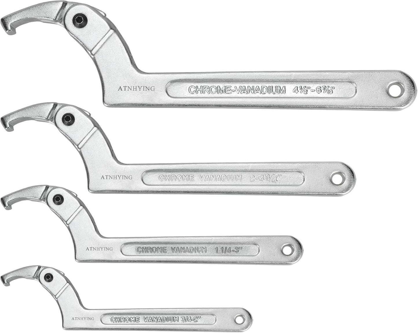 4 pcs Adjustable C Pin Spanner Wrench Set for Versatile Use