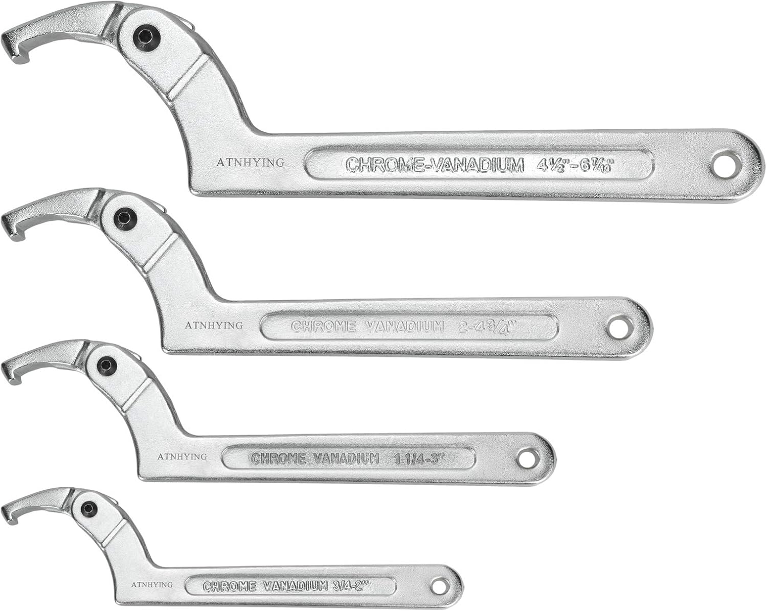 4 pcs Adjustable C Pin Spanner Wrench Set for Versatile Use