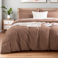 NEXHOME PRO Duvet Cover Set King - Washed Cotton, Linen-Like Softness