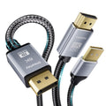 HDMI 2.1 to DisplayPort 1.4 Adapter Cable 6.6FT - 8K@30Hz Bridge
