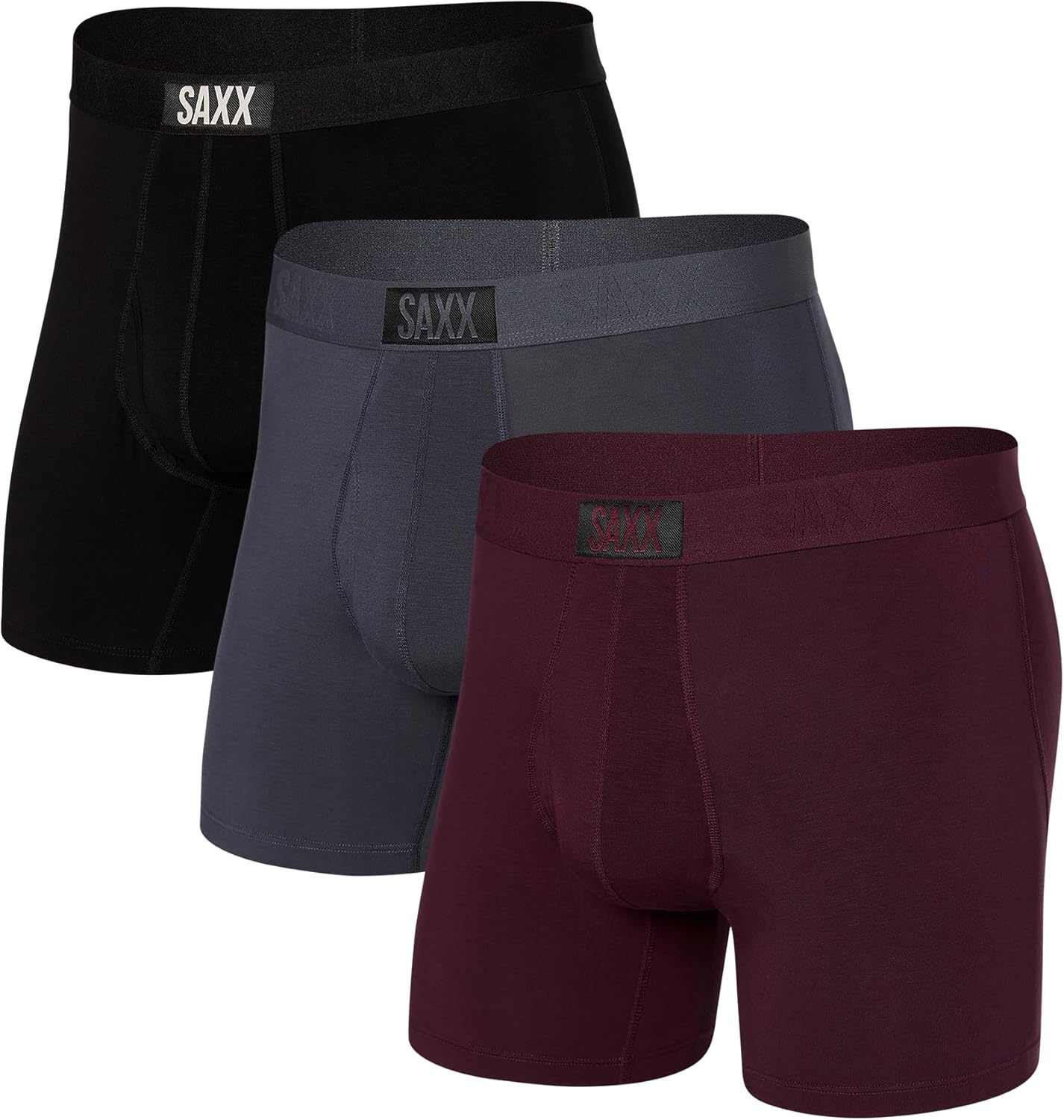 SAXX Men's Ultra Super Soft Boxer Briefs with Pouch - 3 Pack