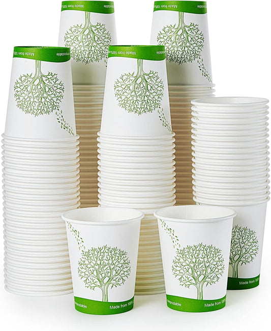 300 Biodegradable 8 oz Paper Cups by ECOLipak