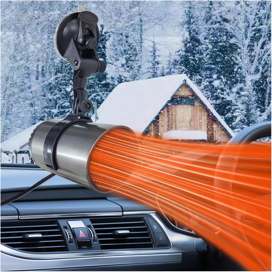 Fast Heat & Defrost in Car! LAINLOY Portable 2-in-1 150W