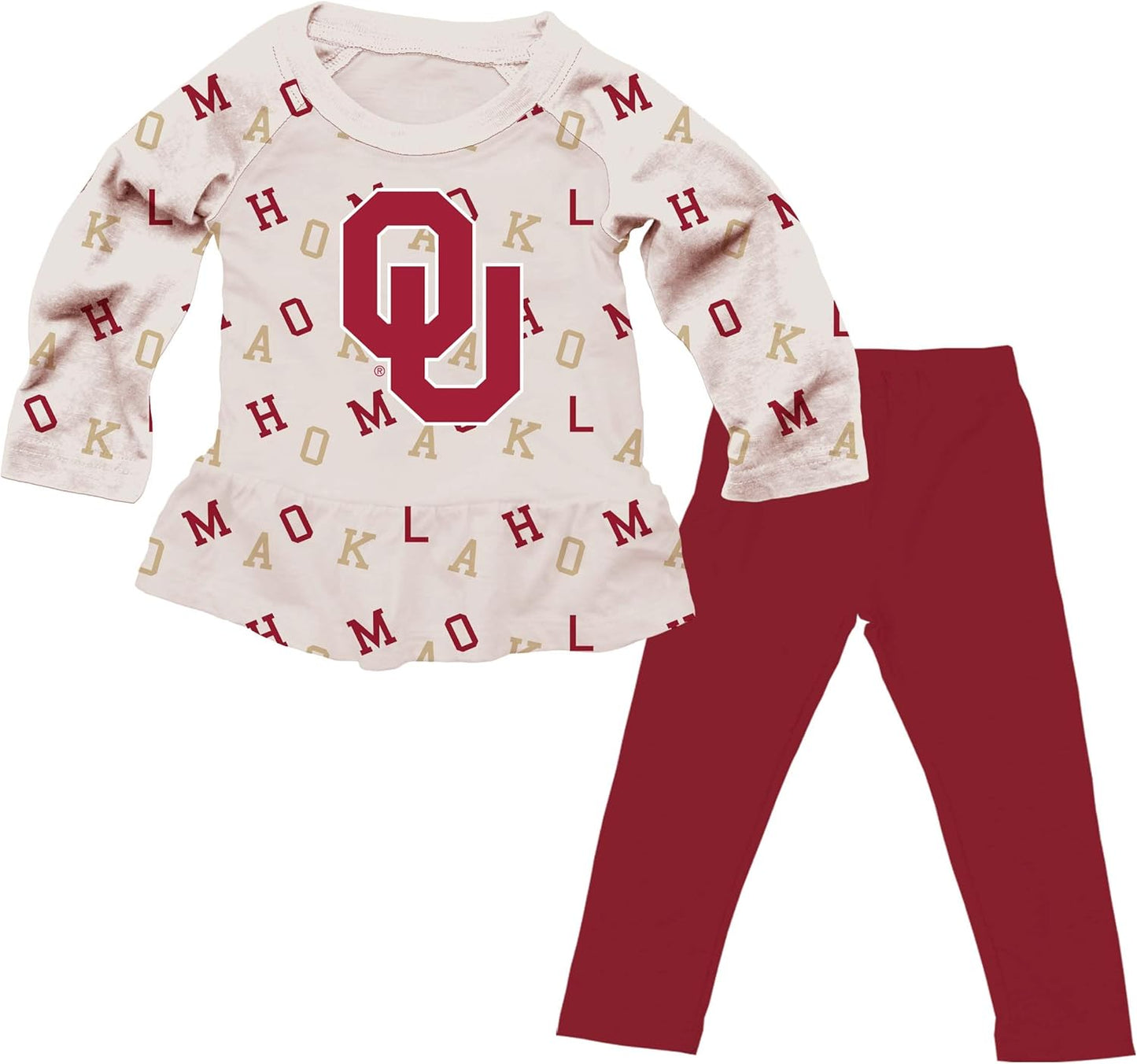 Wes and Willy Infant Toddler Girls College Team Logo Outfit