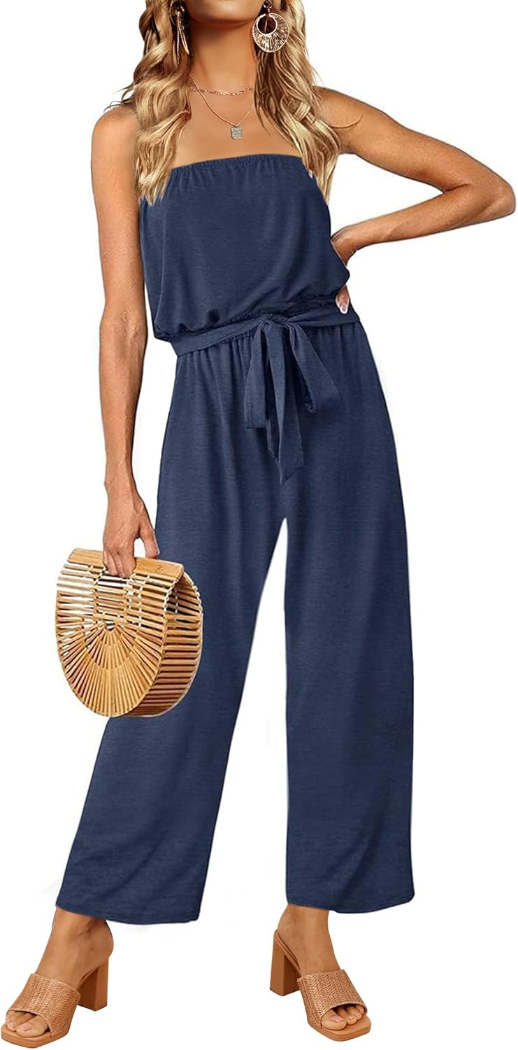 Stylish Off Shoulder Wide Leg Jumpsuit for Women by ZESICA