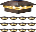 Solar Post Cap Light 16-Pack - Warm & Cool White Outdoor Deck Lights
