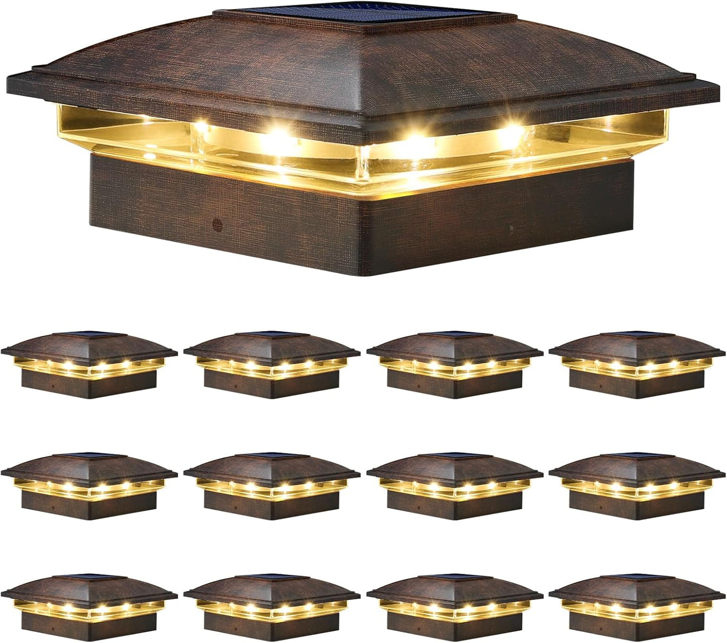 VOLISUN Solar Post Cap Light Outdoor 16pack for Decks and Fences