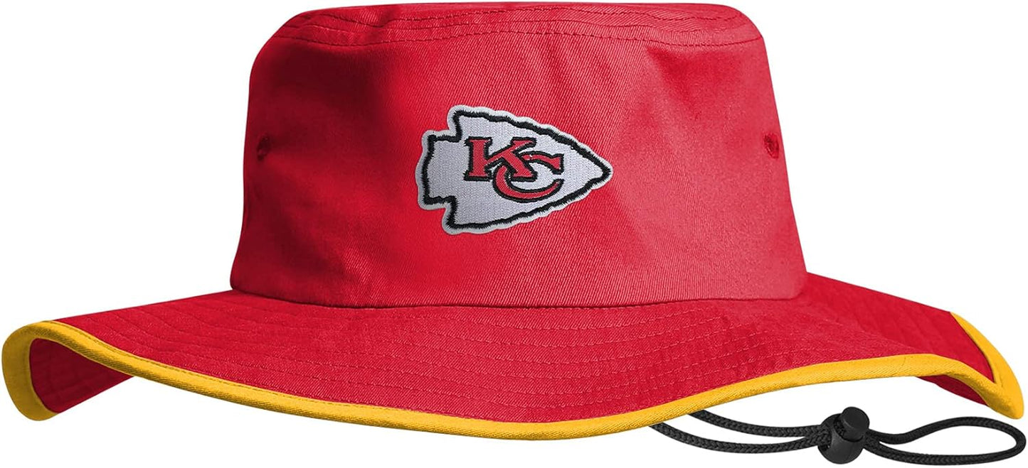 NFL Solid Team Color Logo Sport Outdoor Sun Bucket Boonie Hat