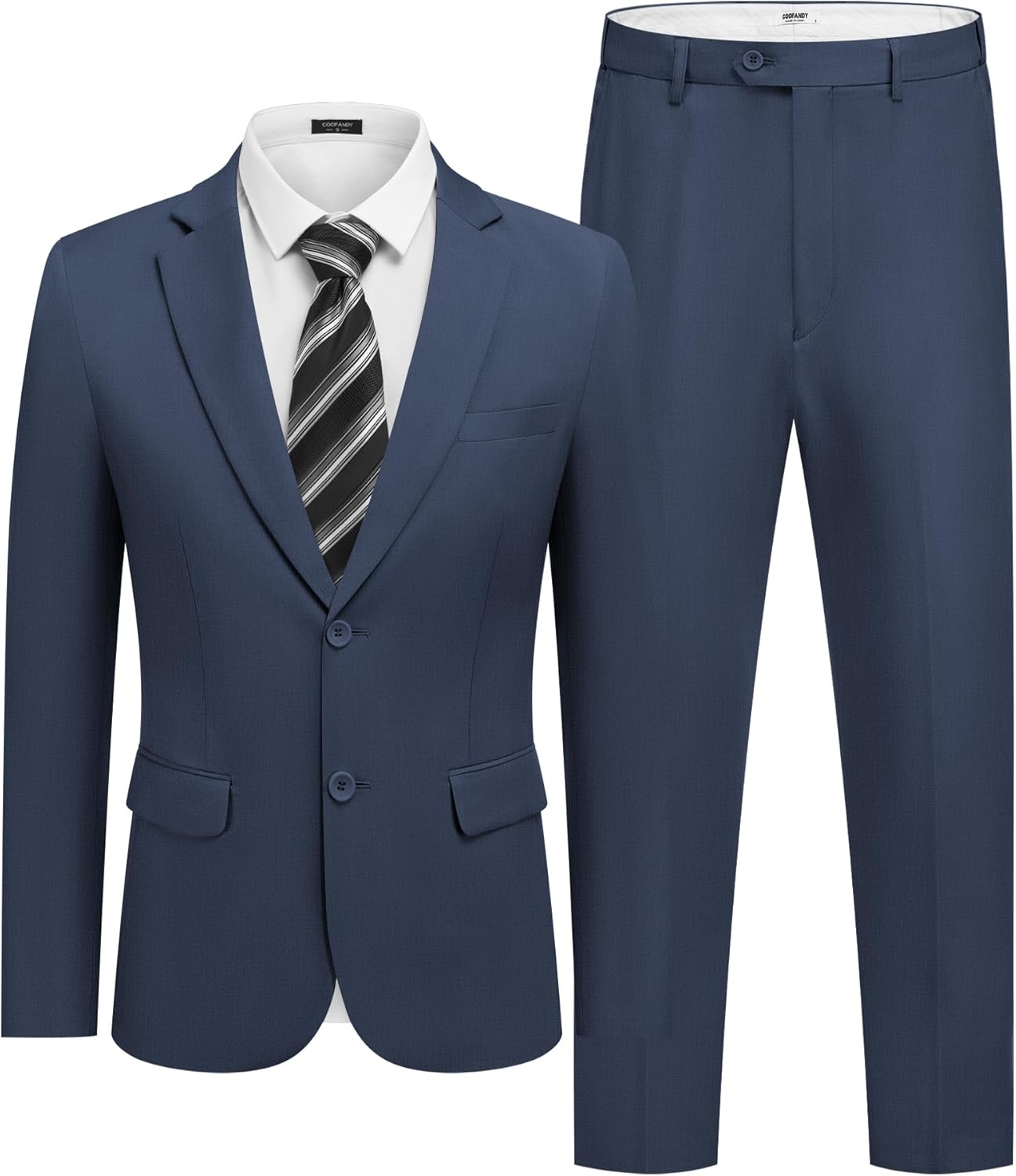 COOFANDY Mens 2 Piece Suit Slim Fit for Wedding and Business