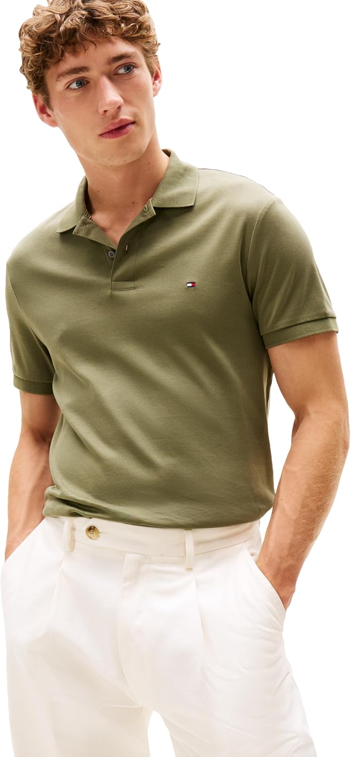 Tommy Hilfiger Mens Short Sleeve Casual Polo Shirts in Liquid Cotton