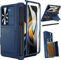 Galaxy Z Fold 4 Case with Card Holder, S Pen Slot & Kickstand - Blue
