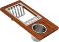Ruvati Wood Dish Plate and Silverware Caddy Drying Rack - Fits