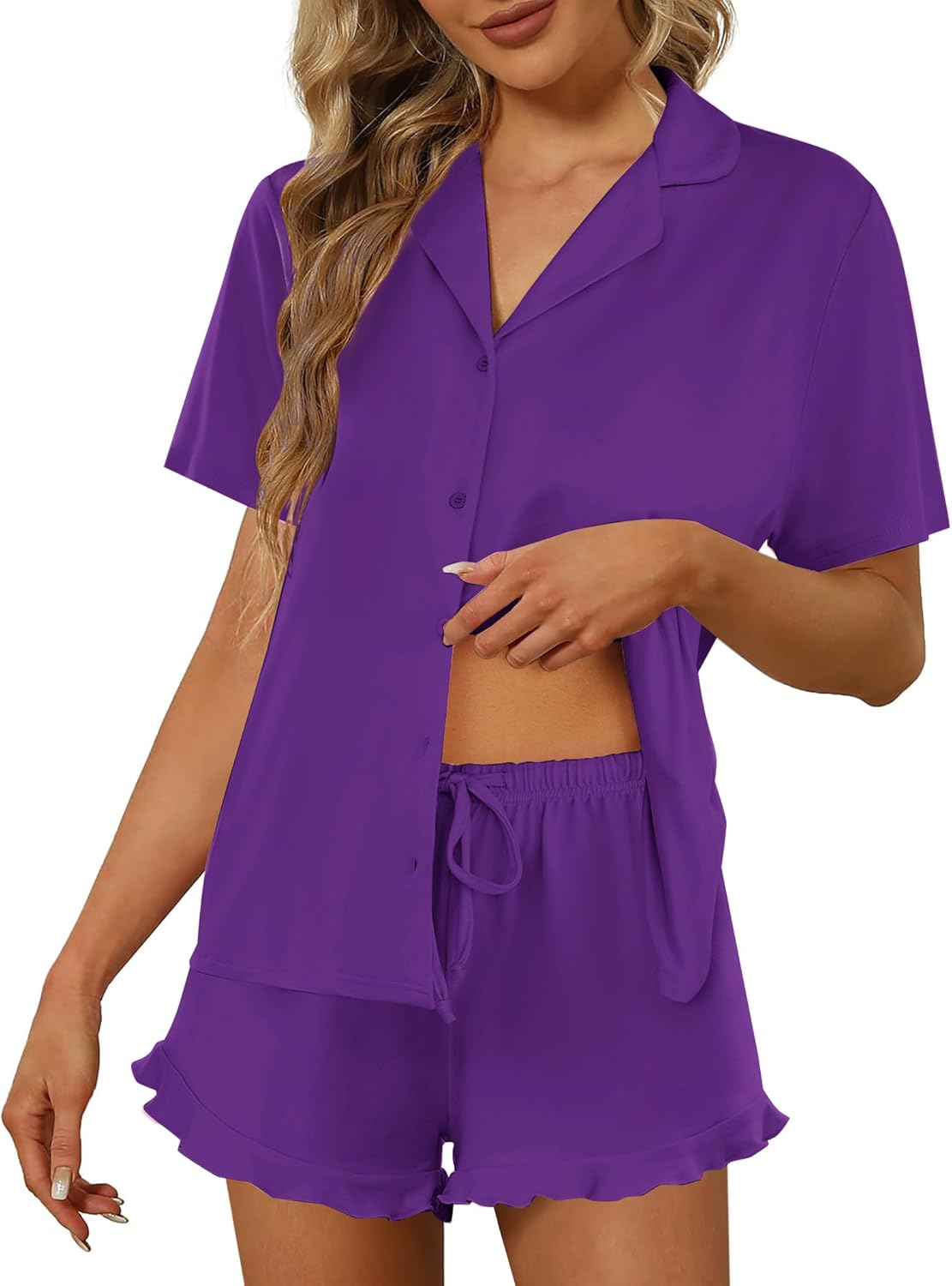 Ekouaer Pajamas Set for Women Soft Nightwear and Lounge Sets