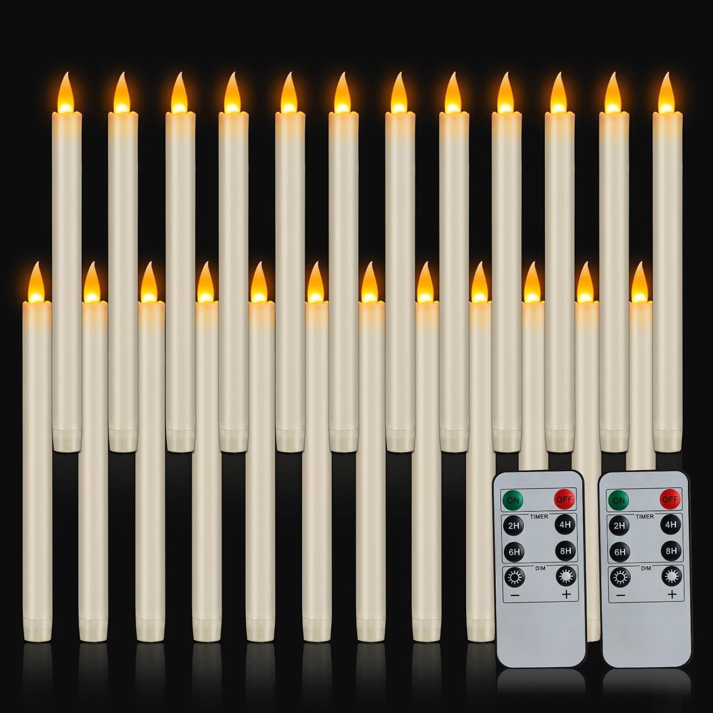 Flameless Taper Candles with Remote for Home Decor and Events
