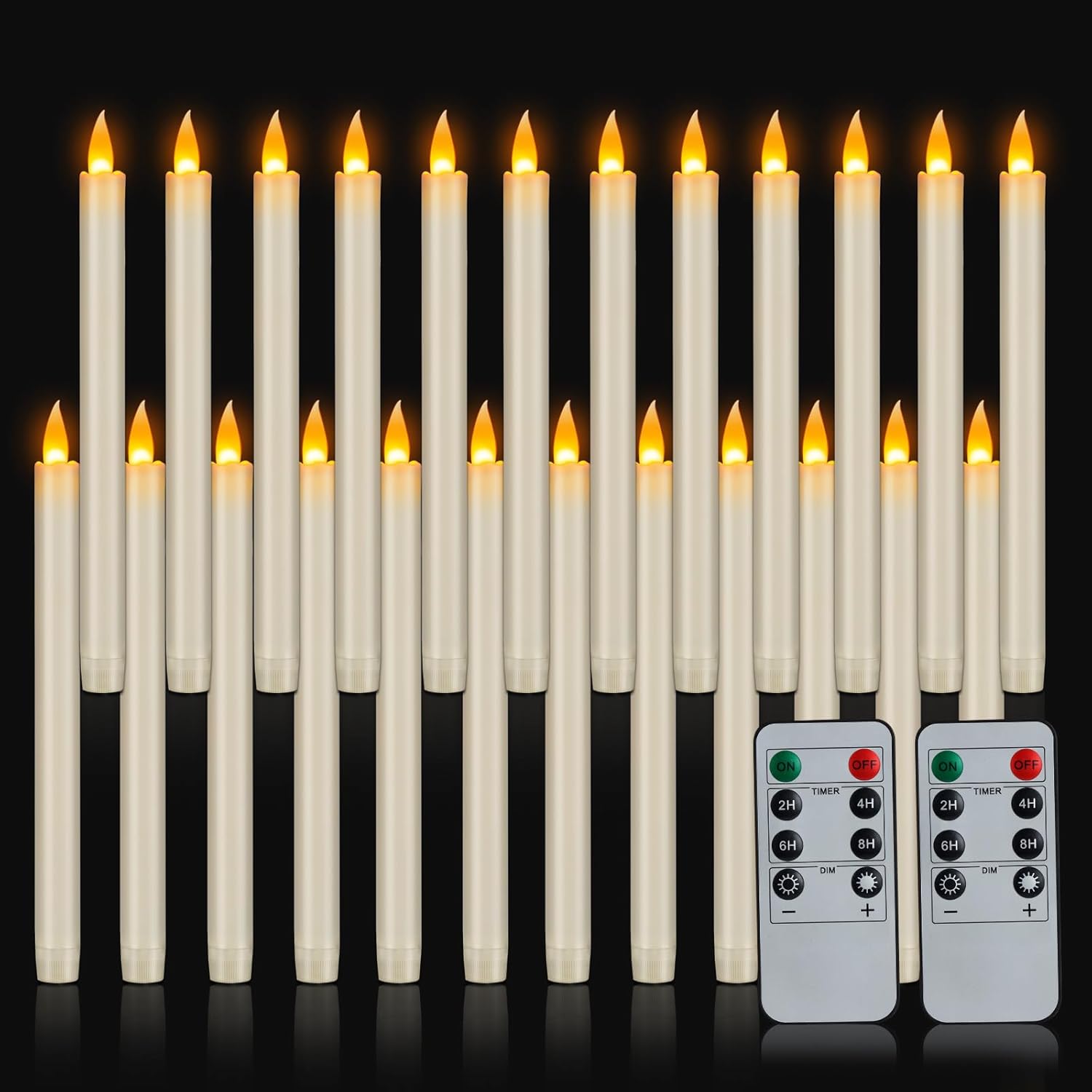 Flameless Taper Candles with Remote for Home Decor and Events
