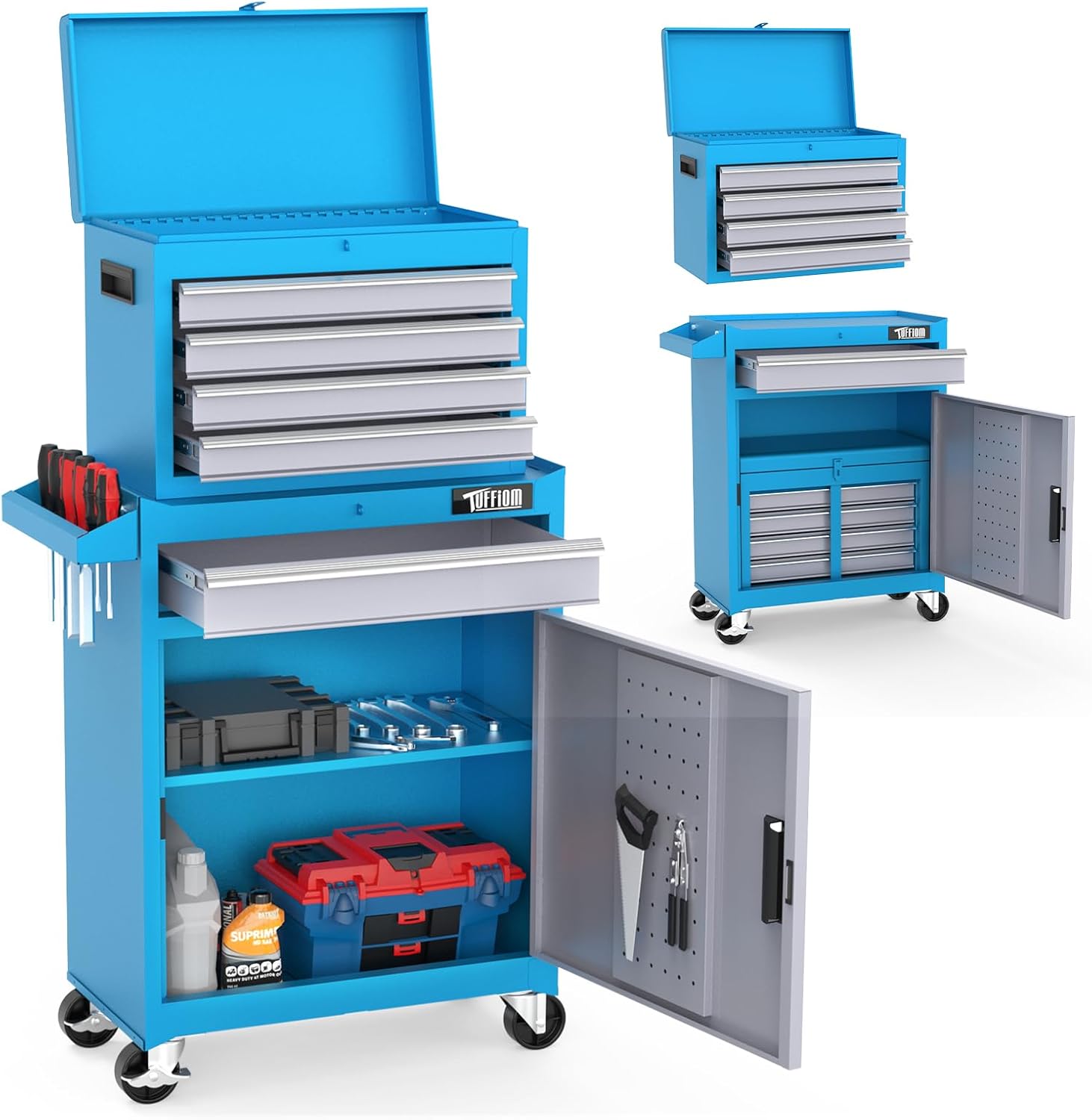 TUFFIOM 5-Drawer Rolling Tool Chest for Garage & Workshop Use