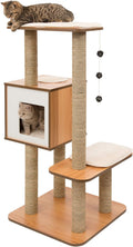 Vesper Cat Tree High Base Walnut - Elevated Play & Rest