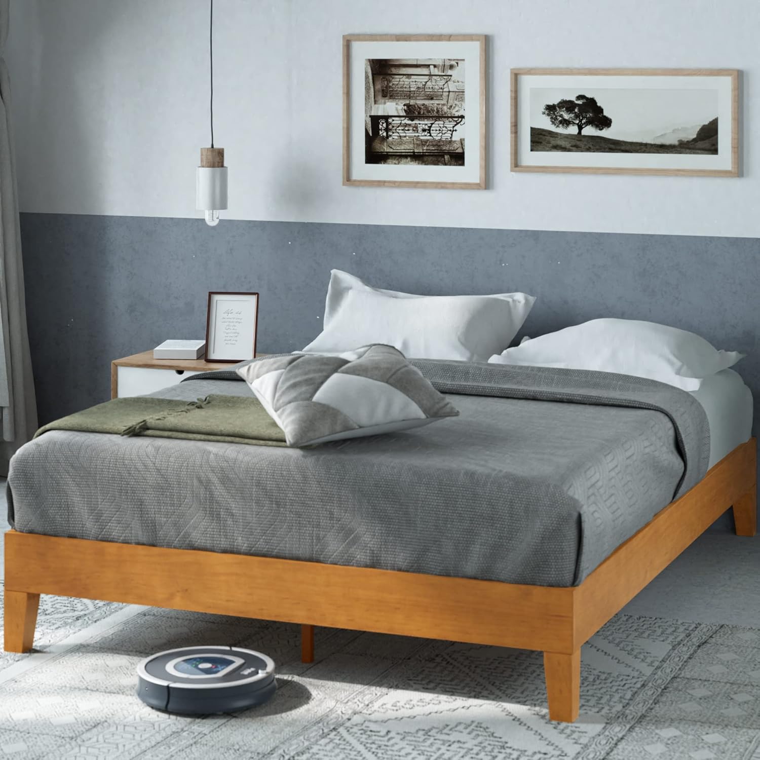 ZINUS Alexis Deluxe Wood Platform Bed Frame for Stylish Sleep