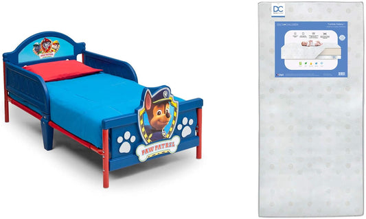 Delta Children 3D-Footboard Toddler Bed with Twinkle Galaxy Mattress